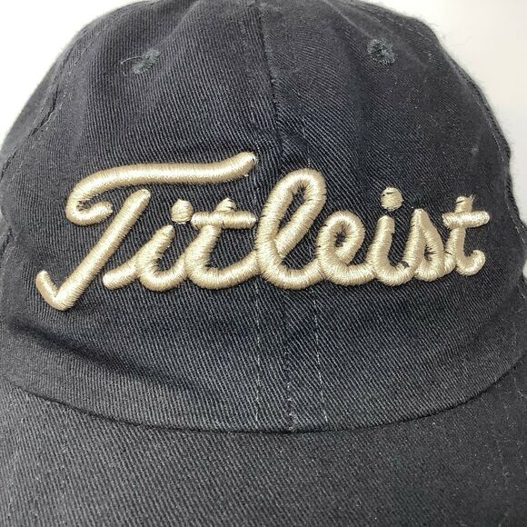 Titleist Pro Titanium 975D Adjustable Strapback Hat Ball Cap Made in USA Black - Picture 7 of 11